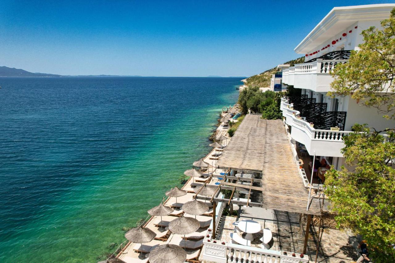 Luxury Villa Alisja Sarande With Private Beach Bagian luar foto